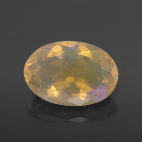 1.62 ct Multicolor Opal Gemstone, Opal Gem in Oval Facet Shape for Sale.
