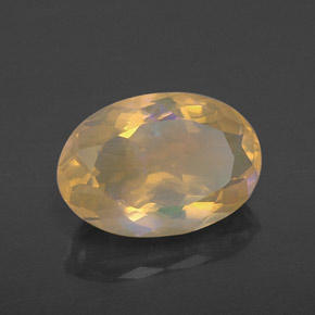 1.62 ct Multicolor Opal Stone, Natural Opal in Oval Facet Shape for Sale