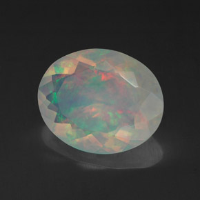 1.88 ct Multicolor Opal Stone, Natural Opal in Oval Facet Shape for Sale