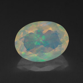 1.93 ct Multicolor Opal Gemstone, Opal Gem in Oval Facet Shape for Sale.