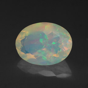 1.93 ct Multicolor Opal Stone, Natural Opal in Oval Facet Shape for Sale