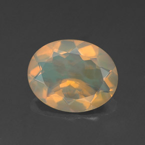 Многоцветный Опал Камень - 1.4ct Фасетный Овал (ID: 316538)