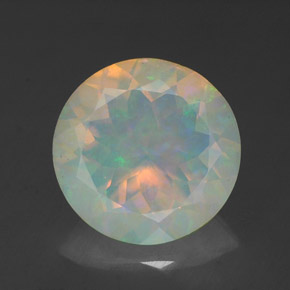 1.92 ct Multicolor Opal Gemstone, Opal Gem in Round Facet Shape for Sale.