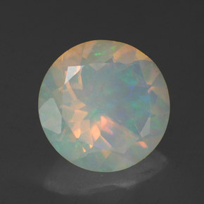 1.92 ct Multicolor Opal Stone, Natural Opal in Round Facet Shape for Sale