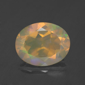 1.63 ct Multicolor Opal Gemstone, Opal Gem in Oval Facet Shape for Sale.