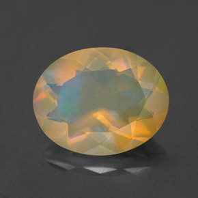 Многоцветный Опал Камень - 1.5ct Фасетный Овал (ID: 316543)