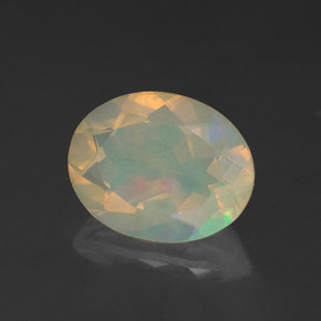 1.52 ct Multicolor Opal Stone, Natural Opal in Oval Facet Shape for Sale