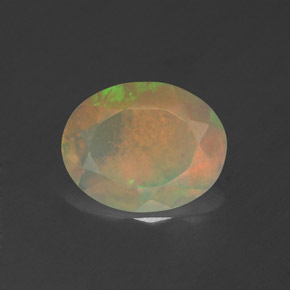 1.14 ct Multicolor Opal Gemstone, Opal Gem in Oval Facet Shape for Sale.