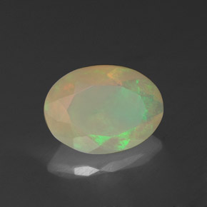 1.27 ct Multicolor Opal Stone, Natural Opal in Oval Facet Shape for Sale