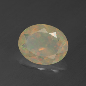 1.39 ct Multicolor Opal Stone, Natural Opal in Oval Facet Shape for Sale