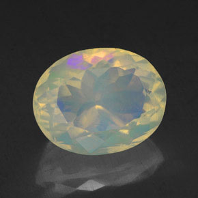 2.11 ct Multicolor Opal Gemstone, Opal Gem in Oval Facet Shape for Sale.
