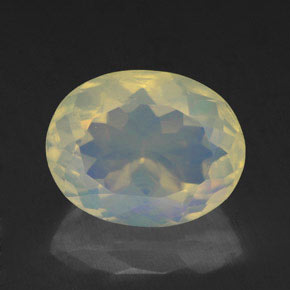 2.11 ct Multicolor Opal Stone, Natural Opal in Oval Facet Shape for Sale