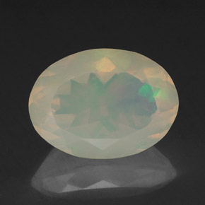 1.97 ct Multicolor Opal Gemstone, Opal Gem in Oval Facet Shape for Sale.