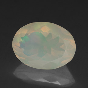 1.97 ct Multicolor Opal Stone, Natural Opal in Oval Facet Shape for Sale