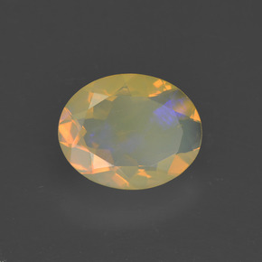 1.31 ct Multicolor Opal Stone, Natural Opal in Oval Facet Shape for Sale