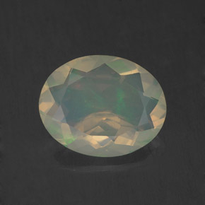 1.19 ct Multicolor Opal Gemstone, Opal Gem in Oval Facet Shape for Sale.