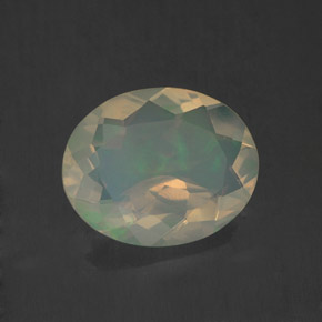 1.19 ct Multicolor Opal Stone, Natural Opal in Oval Facet Shape for Sale
