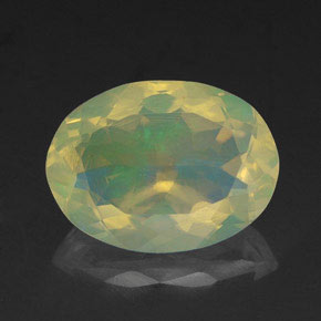 1.67 ct Multicolor Opal Gemstone, Opal Gem in Oval Facet Shape for Sale.