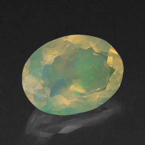 1.67 ct Multicolor Opal Stone, Natural Opal in Oval Facet Shape for Sale
