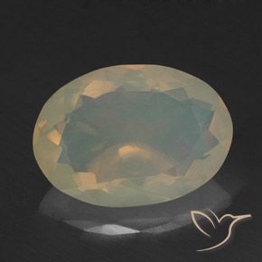 1.74 ct White Opal, 11.4 x 8.1 mm Oval Cut From Ethiopia, Photo A