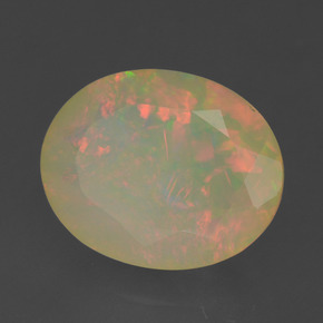 1.60 ct Multicolor Opal Stone, Natural Opal in Oval Facet Shape for Sale
