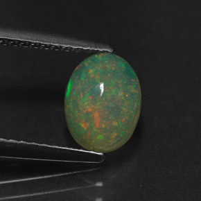 1.09 ct Multicolor Opal Gemstone, Opal Gem in Oval Cabochon Shape for Sale.