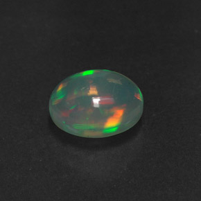 0.92 ct Multicolor Opal Stone, Natural Opal in Oval Cabochon Shape for Sale