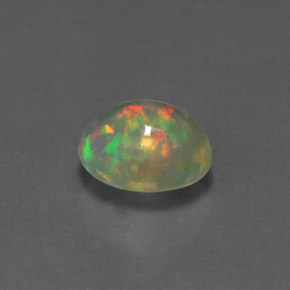 1.11 ct Multicolor Opal Stone, Natural Opal in Oval Cabochon Shape for Sale