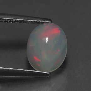 1.24 ct Multicolor Opal Gemstone, Opal Gem in Oval Cabochon Shape for Sale.