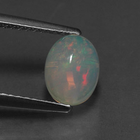1.20 ct Multicolor Opal Gemstone, Opal Gem in Oval Cabochon Shape for Sale.