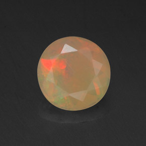 0.73 ct Multicolor Opal Gemstone, Opal Gem in Round Facet Shape for Sale.