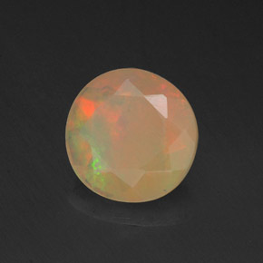 0.73 ct Multicolor Opal Stone, Natural Opal in Round Facet Shape for Sale