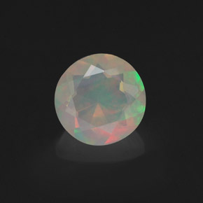 0.58 ct Multicolor Opal Gemstone, Opal Gem in Round Facet Shape for Sale.