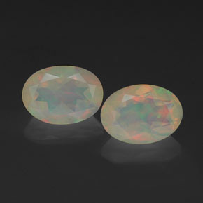 1.10 ct Multicolor Opal Gemstone, Opal Gem in Oval Facet Shape for Sale.