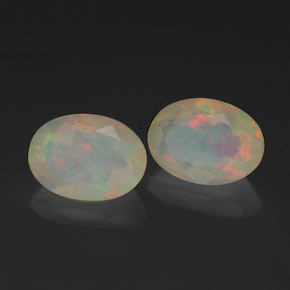 1.10 ct Multicolor Opal Stone, Natural Opal in Oval Facet Shape for Sale