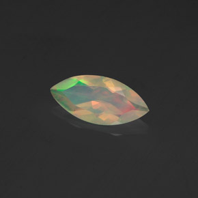 0.56 ct Multicolor Opal Stone, Natural Opal in Marquise Facet Shape for Sale