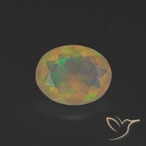 1.07ct Natural Multicolor Opal, Oval, Transparent