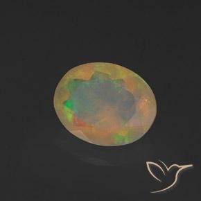 1.07 ct Multicolor Opal Stone, Natural Opal in Oval Facet Shape for Sale