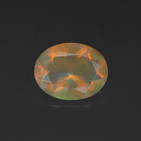 0.96 ct Multicolor Opal Gemstone, Opal Gem in Oval Facet Shape for Sale.