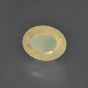 1.24 ct Multicolor Opal Stone, Natural Opal in Oval Facet Shape for Sale