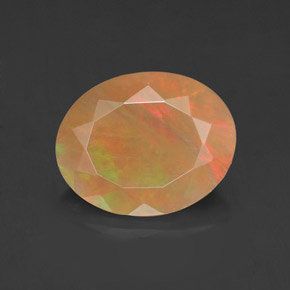1.43 ct Multicolor Opal Gemstone, Opal Gem in Oval Facet Shape for Sale.