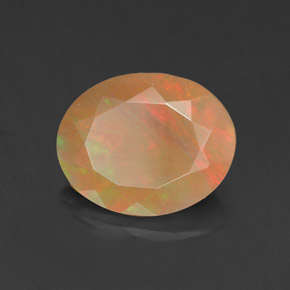 1.43 ct Multicolor Opal Stone, Natural Opal in Oval Facet Shape for Sale