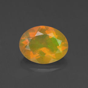1.21 ct Multicolor Opal Gemstone, Opal Gem in Oval Facet Shape for Sale.