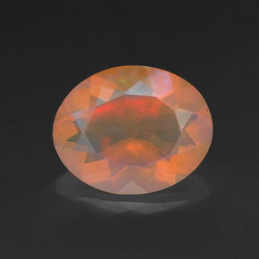 1.40 ct Multicolor Opal Gemstone, Opal Gem in Oval Facet Shape for Sale.