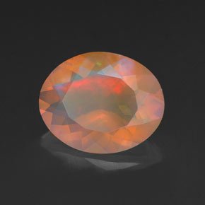 1.40 ct Multicolor Opal Stone, Natural Opal in Oval Facet Shape for Sale
