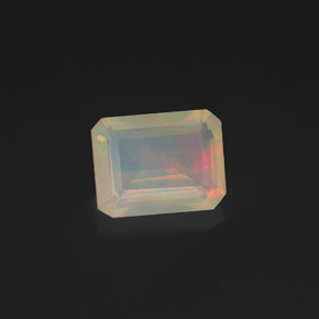 1.36 ct Multicolor Opal Gemstone, Opal Gem in Octagon Facet Shape for Sale.