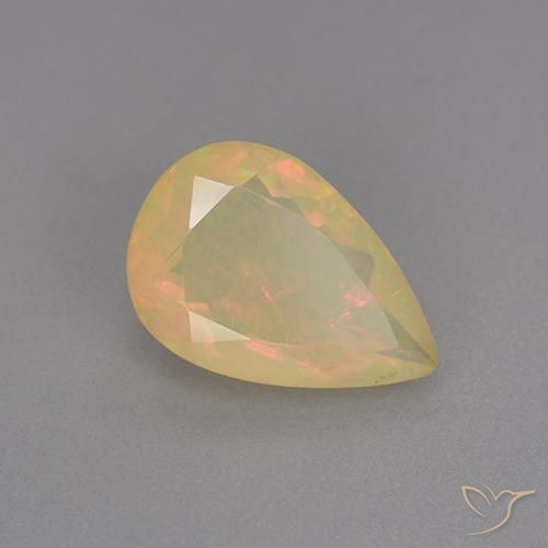 1.12 ct Multicolor Opal Stone, Natural Opal in Pear Facet Shape for Sale