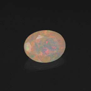 1.19 ct Multicolor Opal Stone, Natural Opal in Oval Facet Shape for Sale