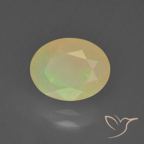 1.09 ct Multicolor Opal Stone, Natural Opal in Oval Facet Shape for Sale