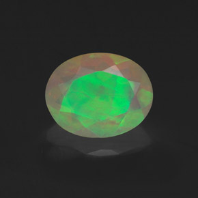 1.06 ct Multicolor Opal Gemstone, Opal Gem in Oval Facet Shape for Sale.